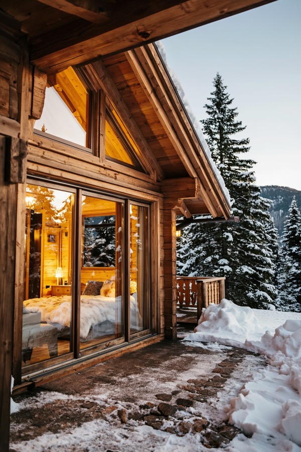 A snow-covered cabin, from the Volume Three Alpine Retreat pack